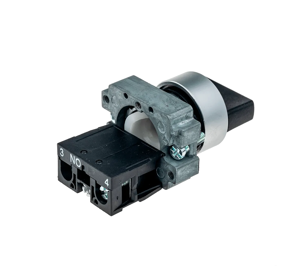 Переключатель на 2 положения, 1NO, с возвратом, металл