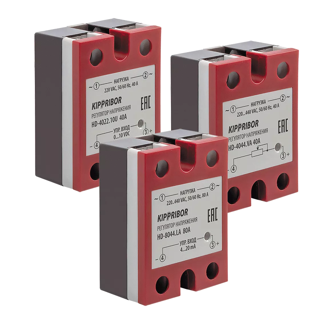 HD-xx44.VA [M02], HD-xx22.10U [M02] и HD-xx44.LA [M02] твердотельные реле для регулирования напряжения