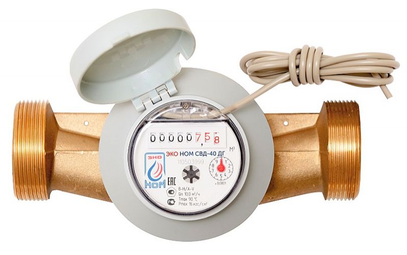 Счетчик воды ЭКО НОМ СВ Д-40 ДГ универсальный + КМЧ